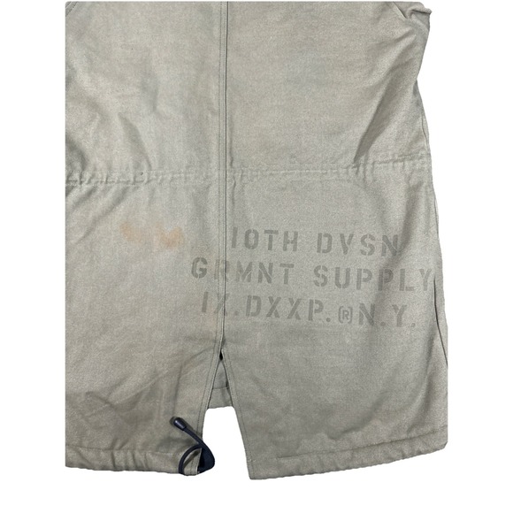 Military Style Parka Jacket Faux Fur Hood Heavyweight Winter Vtg IX DXXP Medium - Picture 6 of 8